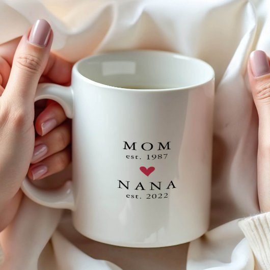 Modern Mom | Nana Year Est. コーヒーマグ コーヒーマグカップ