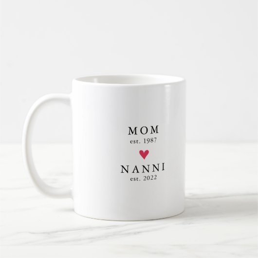 Modern Mom | Nanni Year Est. コーヒーマグ コーヒーマグカップ (左)
