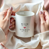 Modern Mom | Yiayia Year Est. コーヒーマグ コーヒーマグカップ