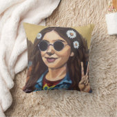 Modern Mona Lisa Painting - da Vinci Inspired Art クッション (ブランケット)