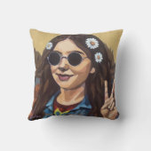 Modern Mona Lisa Painting - da Vinci Inspired Art クッション (裏面)