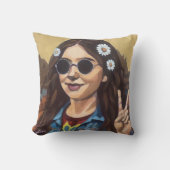 Modern Mona Lisa Painting - da Vinci Inspired Art クッション (正面)