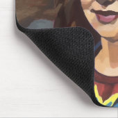 Modern Mona Lisa Painting - da Vinci Inspired Art マウスパッド (コーナー)