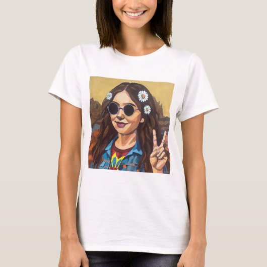 Modern Mona Lisa Painting - da Vinci Inspired Art Tシャツ (正面)