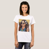 Modern Mona Lisa Painting - da Vinci Inspired Art Tシャツ (正面フル)