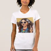 Modern Mona Lisa Painting - da Vinci Inspired Art Tシャツ (正面)