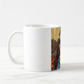 Modern Mona Lisa Painting - Inspired by da Vinci コーヒーマグカップ (左)