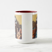 Modern Mona Lisa Painting - Inspired by da Vinci マグカップ (中央)