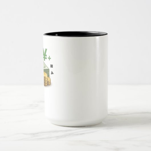 Modern Money Stack Design Mug マグカップ (中央)