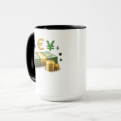Modern Money Stack Design Mug マグカップ (正面左)