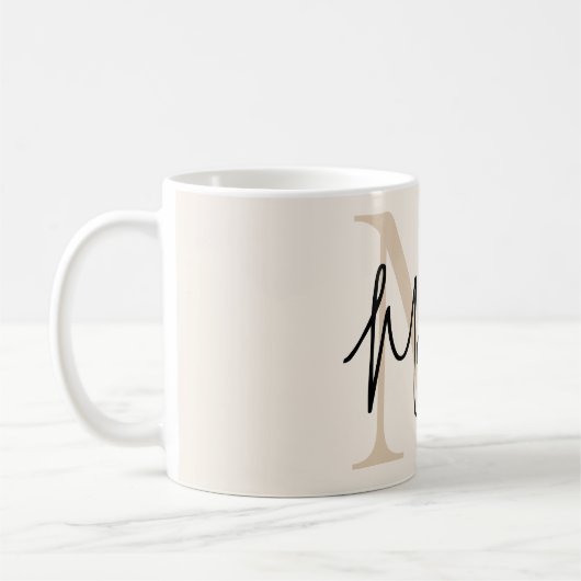 Modern Monogram  コーヒーマグカップ (左)