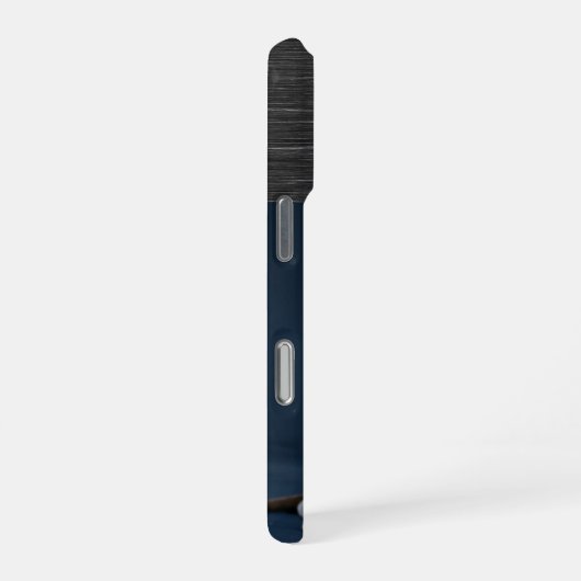 Modern Monogram 1 Photo Brushed Metal Grey iPhoneケース (右側面)