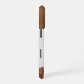 Modern Monogram 1 Photo Distressed Brown iPhoneケース (右側面)