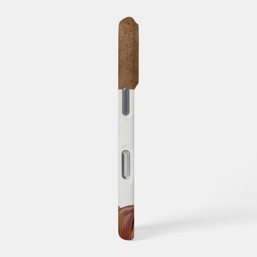 Modern Monogram 1 Photo Distressed Brown iPhoneケース (右側面)