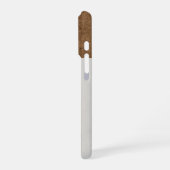 Modern Monogram 1 Photo Distressed Brown iPhoneケース (左側面)