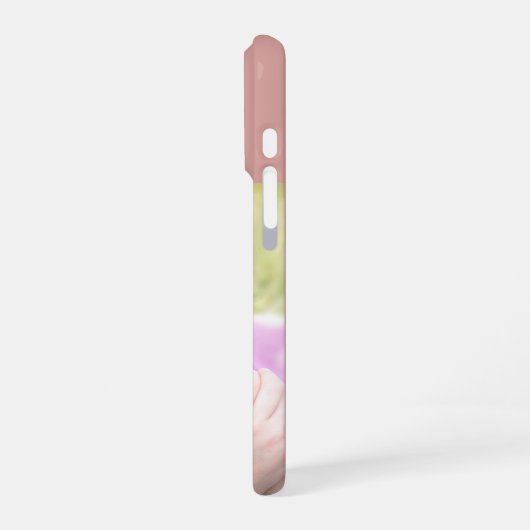 Modern Monogram 1 Photo Dusty Rose iPhoneケース (左側面)