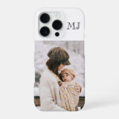 Modern Monogram 1 Photo White iPhoneケース (裏面)