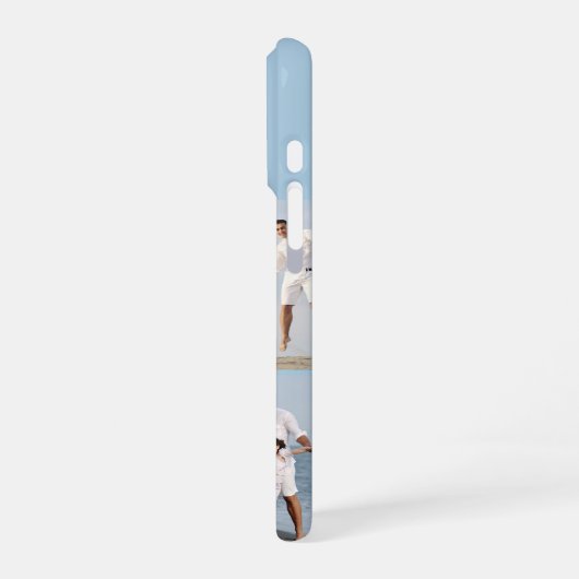 Modern Monogram 5 Photo Collage Baby Blue iPhoneケース (左側面)