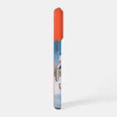 Modern Monogram 5 Photo Collage Persimmon Orange iPhoneケース (右側面)