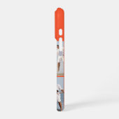 Modern Monogram 5 Photo Collage Persimmon Orange iPhoneケース (左側面)