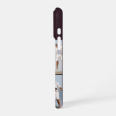 Modern Monogram 5 Photo Collage Plum Purple iPhoneケース (左側面)