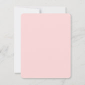 Modern Monogram Blush Pink Feminine Design ノートカード (裏面)