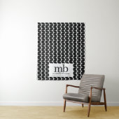 Modern Monogram Business Table Runner Banner White タペストリー (インサイチュ)