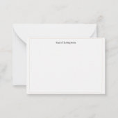 Modern Monogram Classic Black Personal Stationery  ノートカード (正面)