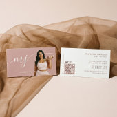 Modern Monogram Fitness Photo Personal Trainer 名刺