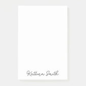 Modern Monogram Handwritten Script Design ポストイット (正面)