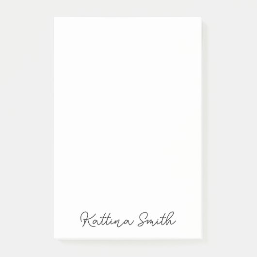 Modern Monogram Handwritten Script Design ポストイット (正面)