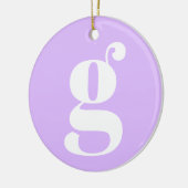 Modern Monogram Initial Letter Pastel Lavender セラミックオーナメント (左)