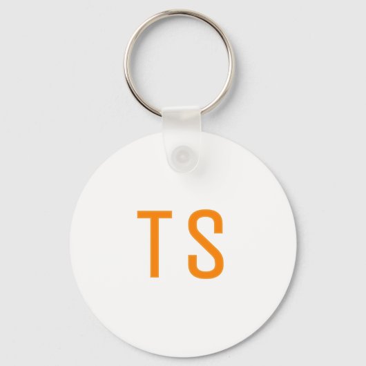 Modern Monogram Initial Letter Simple Template キーホルダー (正面)