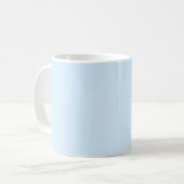 Modern Monogram Initial Letter Soft Blue Orange コーヒーマグカップ (正面左)