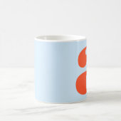 Modern Monogram Initial Letter Soft Blue Orange コーヒーマグカップ (中央)