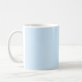 Modern Monogram Initial Letter Soft Blue Orange コーヒーマグカップ (左)