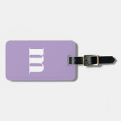 Modern Monogram Initial Lilac Pastel ラゲッジタグ (正面横)
