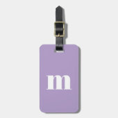 Modern Monogram Initial Lilac Pastel ラゲッジタグ (正面縦)
