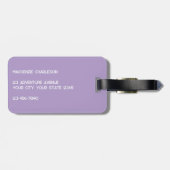 Modern Monogram Initial Lilac Pastel ラゲッジタグ (裏面横)