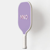 Modern Monogram Initials Drop Shadow Pastel Lilac ピックルボールラケット (左)