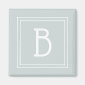 Modern Monogram Letter Initial Template Chic Green マグネット (正面)