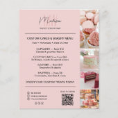 Modern Monogram Logo Bakery Menu QR Code チラシ (正面)