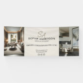 Modern Monogram Logo Photo Professional Business 横断幕 (横)