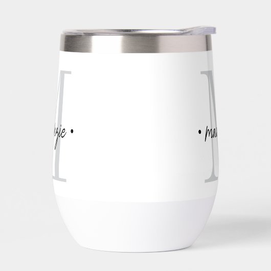 Modern Monogram Minimal Black White (左面)