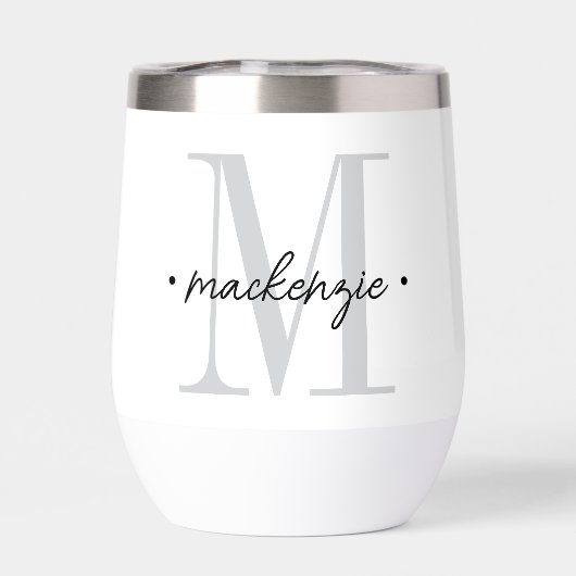 Modern Monogram Minimal Black White (背面)