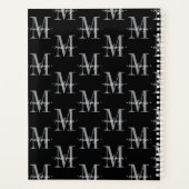 Modern Monogram Minimal Black White プランナー手帳 (裏面)