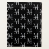 Modern Monogram Minimal Black White プランナー手帳 (正面)