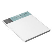 Modern Monogram Name Brushed Metal ノートパッド (アングル)