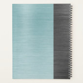 Modern Monogram Name Brushed Metal Daily Planner プランナー手帳 (裏面)