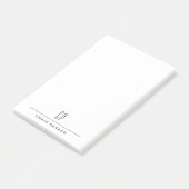 Modern Monogram Name Professional Plain Minimalist ポストイット (アングル)